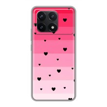 Чехлы с тематикой "Маленькие Сердечки" на Xiaomi POCO F6 Pro – Чорные сердечки
