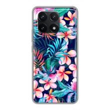 Чохол для Поко Ф6 Про - з принтом (Дизайнерські) (AlphaPrint) (Мальовничі квіти)