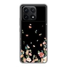 Чохол для Поко Ф6 Про - з принтом (Дизайнерські) (AlphaPrint) (Маленькі квіти)