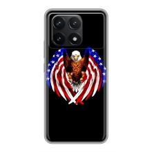 Чехол Флаг USA для Xiaomi POCO F6 Pro – Крылья США