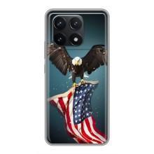 Чехол Флаг USA для Xiaomi POCO F6 Pro – Орел и флаг