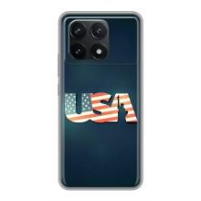 Чехол Флаг USA для Xiaomi POCO F6 Pro – USA
