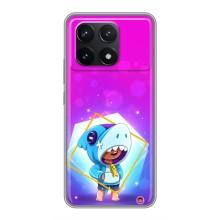 Чехол Бравл Старс для Xiaomi POCO F6 Pro – Леон в костюме Акулы