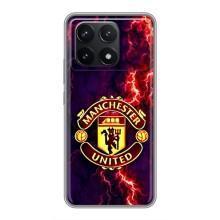 Чохол Манчестер Юнайтед для Поко Ф6 Про (AlphaPrint) (вогняний Манчестер)