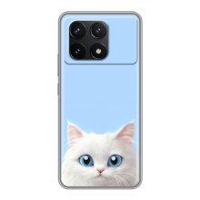 Чехол на тематику: Коты для Xiaomi POCO F6 Pro (Белый кот)