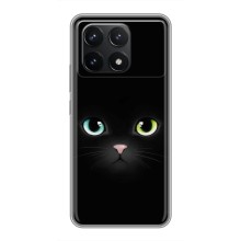 Чехол на тематику: Коты для Xiaomi POCO F6 Pro (Черный Котик)