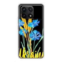 Чехол на Xiaomi POCO F6 Pro Украинский дизайн (Ukraine в цветочках)