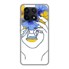 Чехол на Xiaomi POCO F6 Pro Украинский дизайн (Украинка на всю голову)