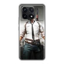 Силиконовый чехол с картинкой "Герой Pubg" на Xiaomi POCO F6 Pro – Пабг