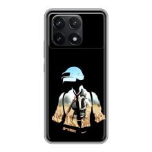 Силиконовый чехол с картинкой "Герой Pubg" на Xiaomi POCO F6 Pro – Пубг мен