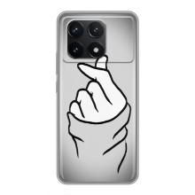 Чехол с принтом для Xiaomi POCO F6 Pro (AlphaPrint - Знак сердечка)