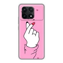 Чохол з принтом для Xiaomi POCO F6 Pro (AlphaPrint - Знак сердечка)
