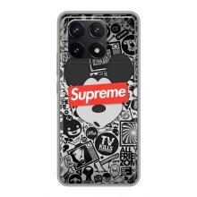 Чохол з Брендами одягу на Поко Ф6 Про – Supreme Маус