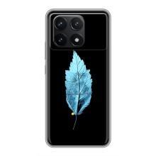Чехол с картинками на черном фоне для Xiaomi POCO F6 Pro – Листочек