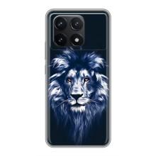 Чехол с картинкой на Xiaomi POCO F6 Pro – Лев - синий