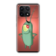 Чехол с картинкой "Одноглазый Планктон" на Xiaomi POCO F6 Pro (Стильный Планктон)