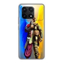 Чохол з картинкою (Патріотичний КОЗАК) на Xiaomi POCO F6 Pro – КОЗАК  з крилами