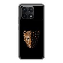 Чохол з леопардовим принтом на Xiaomi POCO F6 Pro – Леопард на чорному