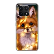 Чехол с Лисичкой для Xiaomi POCO F6 Pro – Новогодний лисенок