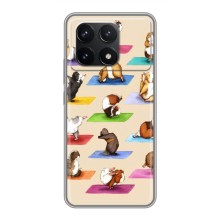 Чехол с Прикольным принтом на Xiaomi POCO F6 Pro – Ёга свинок