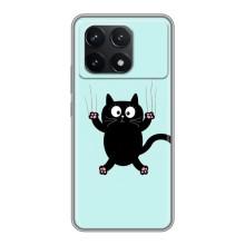 Чехол с принтом для Xiaomi POCO F6 Pro (AlphaPrint) Модные коты