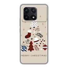 Чехол Санта Клаус для Xiaomi POCO F6 Pro (Merry Christmas)