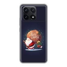 Чехол Санта Клаус для Xiaomi POCO F6 Pro (Подарки от Санты)