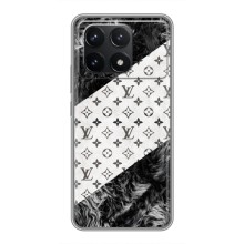 Чехол Стиль Louis Vuitton на Xiaomi POCO F6 Pro – LV на белом