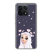 Чехол Стильные девушки на Xiaomi POCO F6 Pro (Девушка и сердечки)