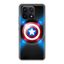 Чехол с Щитом Капитана Америки на Xiaomi POCO F6 Pro – Яркий Щит Капитана