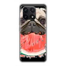 Чехол (ТПУ) Милые собачки для Xiaomi POCO F6 Pro (Смешной Мопс)