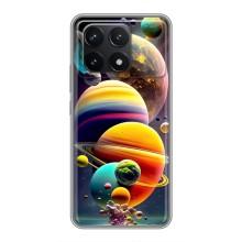 Чехол (ТПУ) с планетами на Xiaomi POCO F6 Pro – Солнечна система