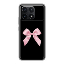 Чехол банты для Xiaomi POCO F6 Pro – Бант на черном