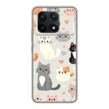 Чехол с рисунком кот на Xiaomi POCO F6 Pro