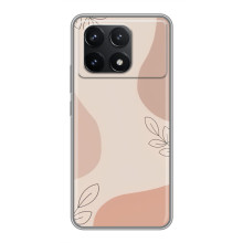 Чехол цветочный дизайн для Xiaomi POCO F6 Pro – Коричневый фон