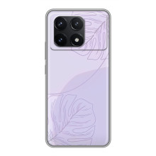 Чехол цветочный дизайн для Xiaomi POCO F6 Pro – Монстера фиолетовая