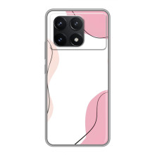 Чехол цветочный дизайн для Xiaomi POCO F6 Pro – Розовый фон