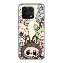 Чехол с Лабубу на Xiaomi POCO F6 Pro (Коллаж Лабубу)