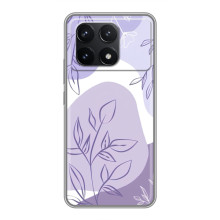 Силиконовый чехол с принтом в цветах на Xiaomi POCO F6 Pro – Фиолетовый дизайн