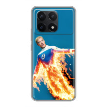 Чехол с принтом Фантастическая четверка для Xiaomi POCO F6 Pro – Человек-Факел