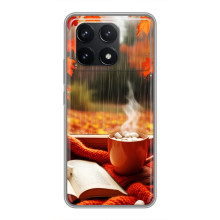Чохол з унікальним дизайном 'Осінь з кавою' для Xiaomi POCO F6 Pro – Кава і дощ