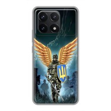 Патриотический Чехол для Xiaomi POCO F6 Pro (ЗСУ з крильями)