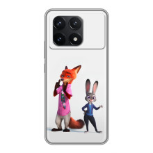 Силиконовый чехол с принтом Зоотрополіс для Xiaomi POCO F6 Pro – Джуди и Ник