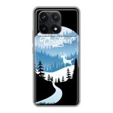 Силиконовый бампер на рождество для Xiaomi POCO F6 Pro (Рождественский Олень)