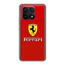 Силиконовый бампер с картинкой машины на Xiaomi POCO F6 Pro – Ferrari Logo