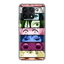 Силиконовые чехлы с глазами Anime для Поко Ф6 Про – Глаза Хашира