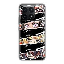 Силиконовые чехлы с глазами Anime для Поко Ф6 Про – Глаза на чорном