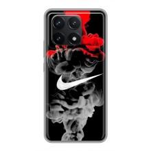 Силиконовый Чехол на Xiaomi POCO F6 Pro с картинкой Nike – Nike дым