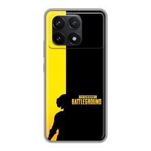 Чехол (TPU) с картинкой "Лого Пабг" на Поко Ф6 Про (Battlegrounds)