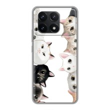 Силиконовый чехол с котиком для Xiaomi POCO F6 Pro (Коты)